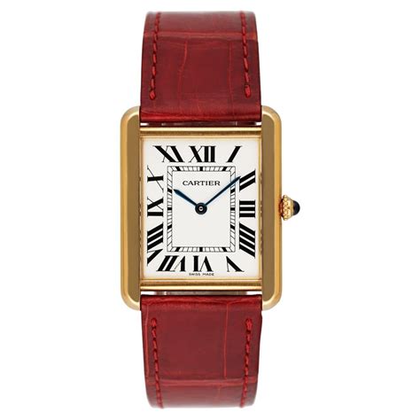 cartier solo men wrist|cartier yellow gold watch.